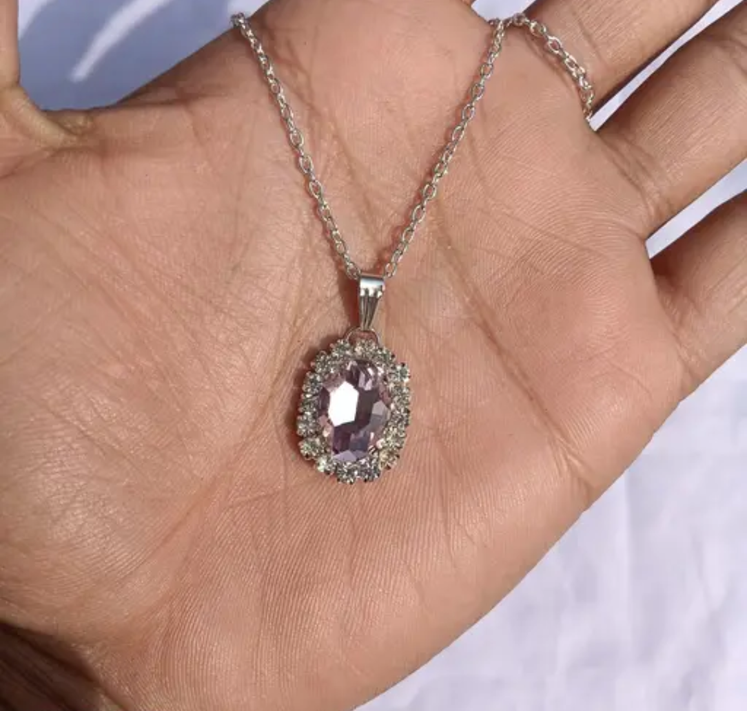 Elegant Silver Plated Crystal Jewellery Set for Women | Necklace, Earrings, Ring & Bracelet