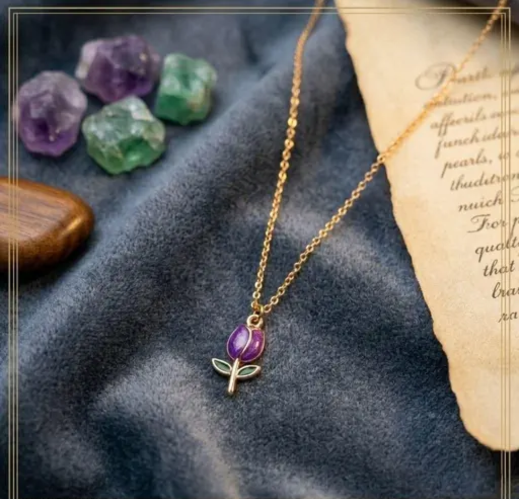 Gold-Tone Tulip Pendant Necklace