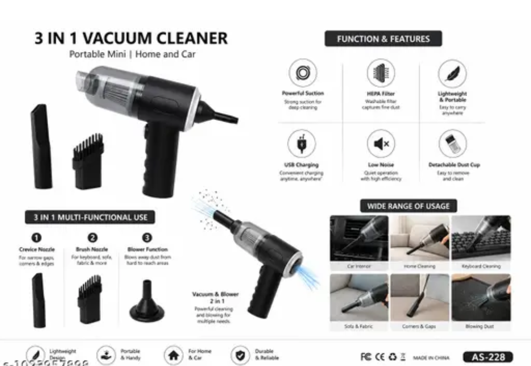 Portable Car Vaccum Cleaner