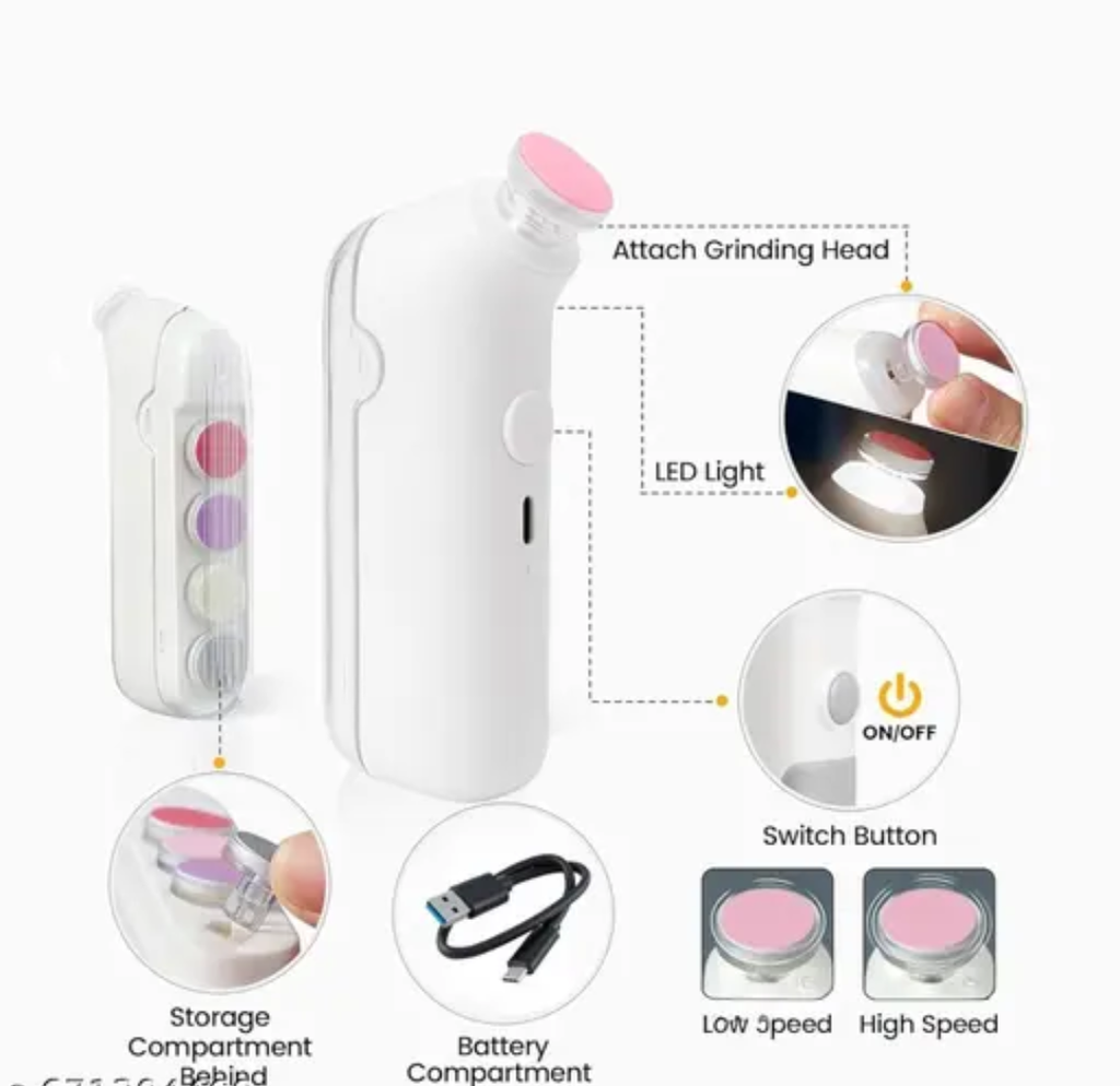 Electric Baby Nail Trimmer|Safe & Painless Nail Clipper for Newborns
