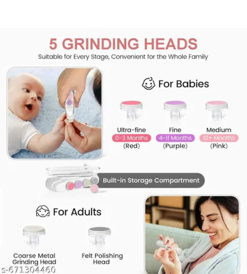 Electric Baby Nail Trimmer|Safe & Painless Nail Clipper for Newborns